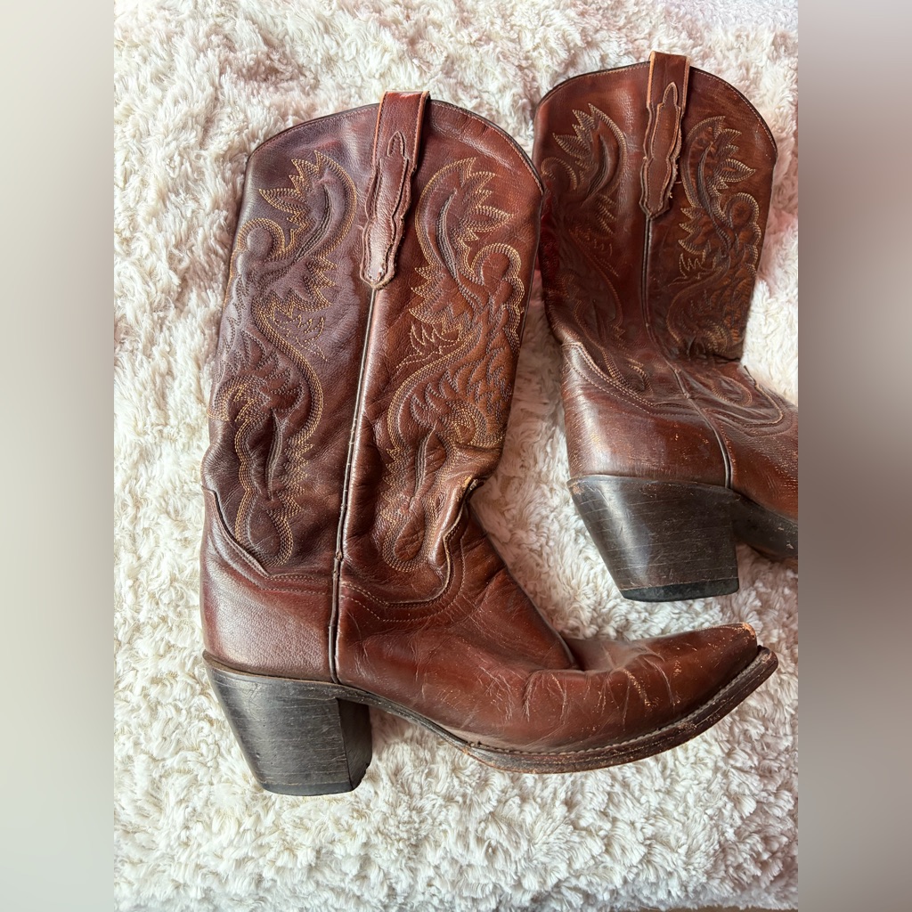 Dan Post Brown Western Cowboy Boots